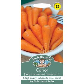 Carrot (Baby Chantenay) Cascade F1 Seeds